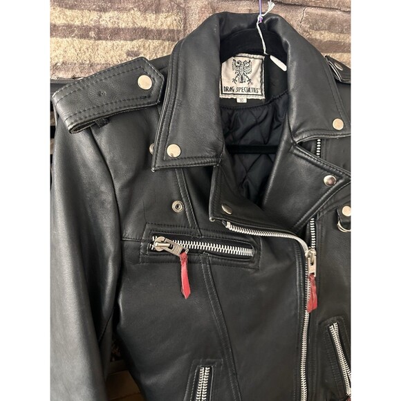 vintage leather jacket drag specialties Size 10 - Picture 3 of 16